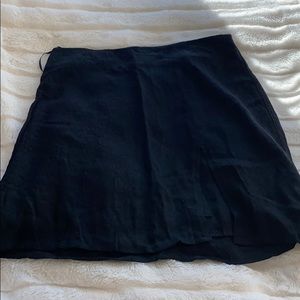 Black cheeta print skirt with a slit